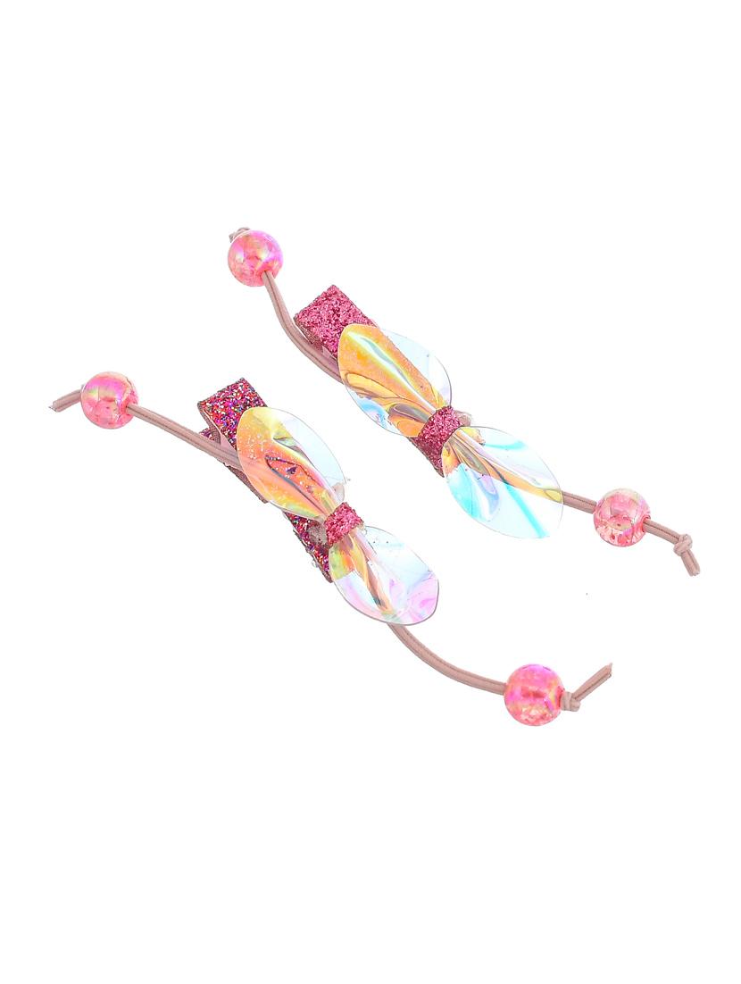 set of 4 glitter bow hair accessory - 18386567 - Standard Image - 3