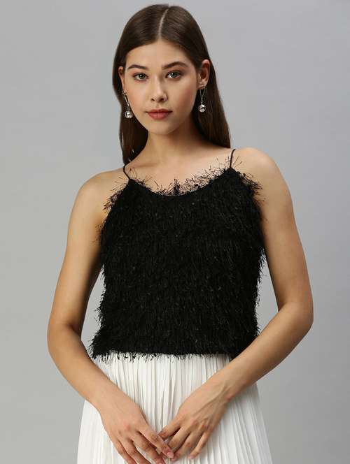cami neck solid crop top  - 18393082 - Very Small Image - 1
