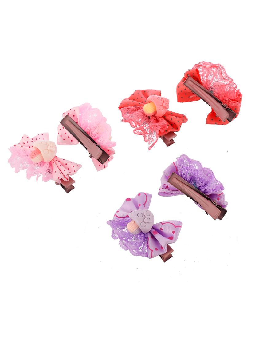 set of 6 lace mushroom alligator hair clip set - 18395692 - Standard Image - 2