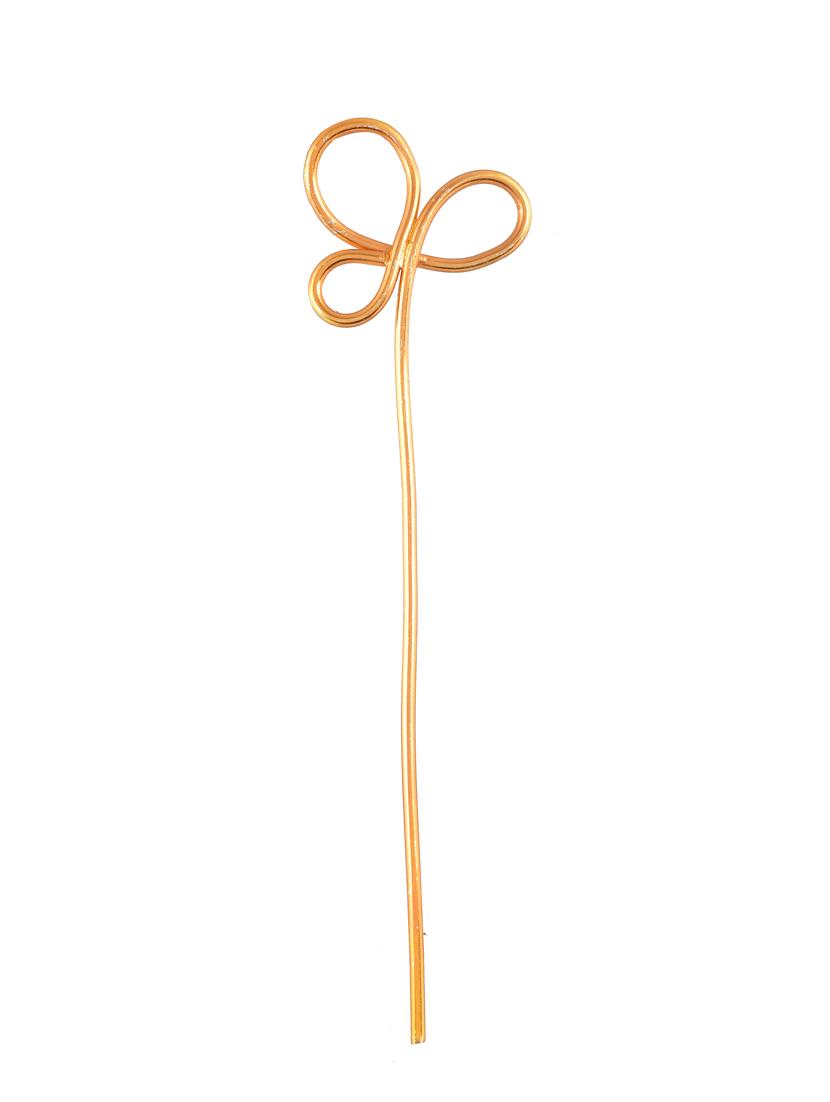 gold plated trinetta knot hair stick - 18395853 - Zoom Image - 3
