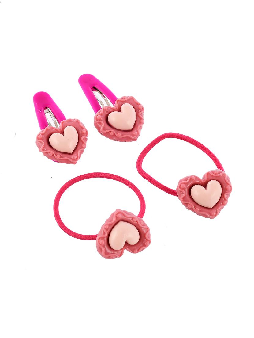set of 8 heart tic tac and rubber band hair accessory set - 18396259 - Zoom Image - 2