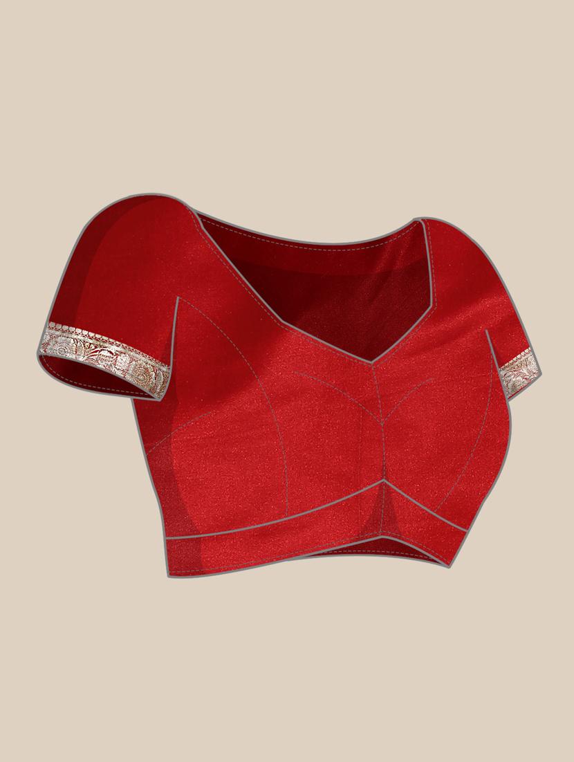women's paisley red colored saree - 18404134 - Zoom Image - 3