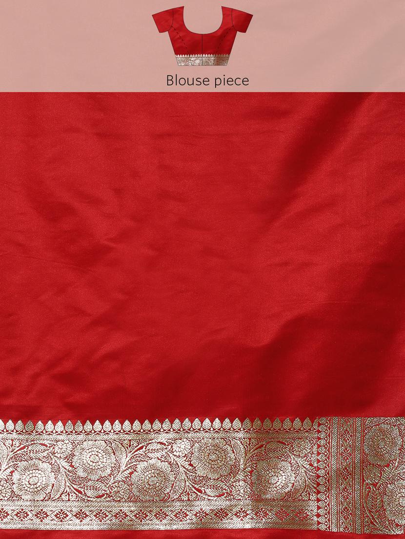 women's paisley red colored saree - 18404134 - Standard Image - 5