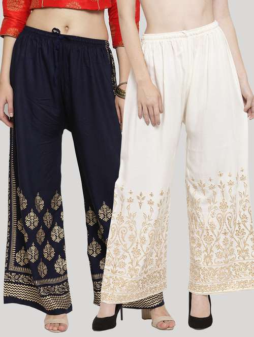 Set Of 2 Pcs Printed Palazzo - 18412710 - Very Small Image - 1