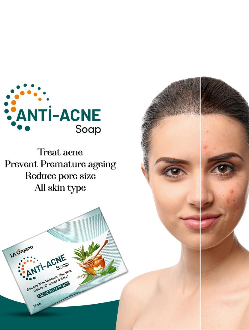la organo l- glutathione serum & anti acne soap for brightening, anti ageing & dark spots (pack of 2) - 18414943 - Standard Image - 2