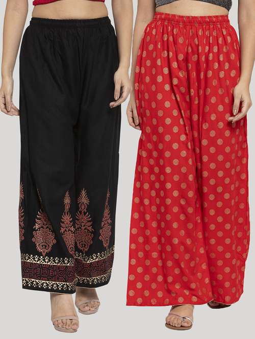 Set Of 2 Pcs Printed Palazzo - 18415052 - Very Small Image - 1
