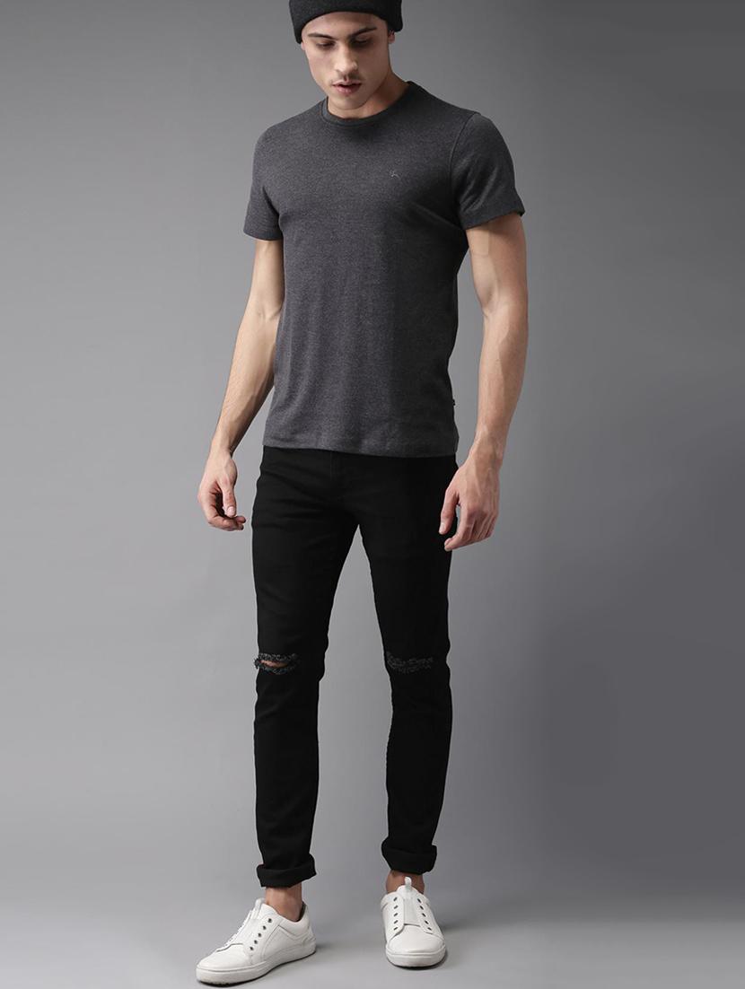 mens slim fit slash knee jeans - 18416984 - Standard Image - 2
