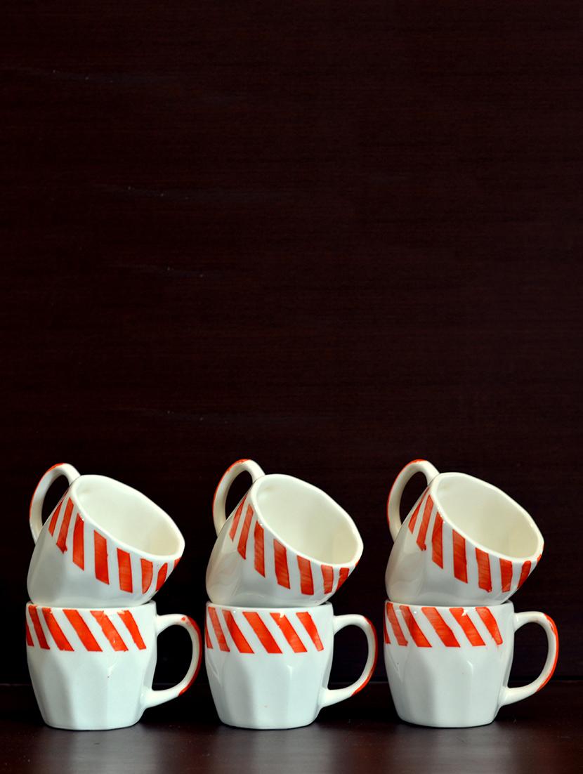 designer set of 6 graceful tea / coffee cups | cup set | tea cups | set of 6 cups - 18424437 - Standard Image - 2
