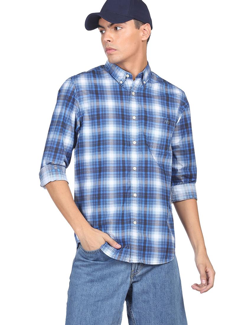 mens checks casual shirt - 18426597 - Zoom Image - 2