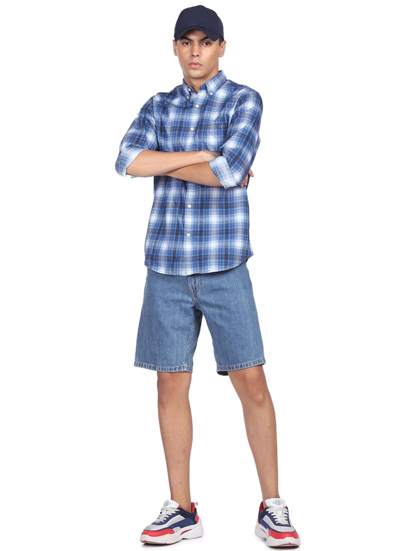 mens checks casual shirt - 18426597 - Zoom Image - 4