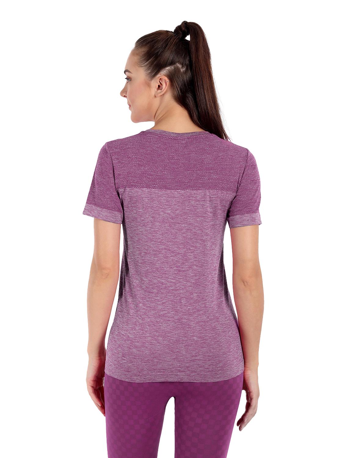 women's color block crew neck t-shirt - 18436311 - Zoom Image - 2