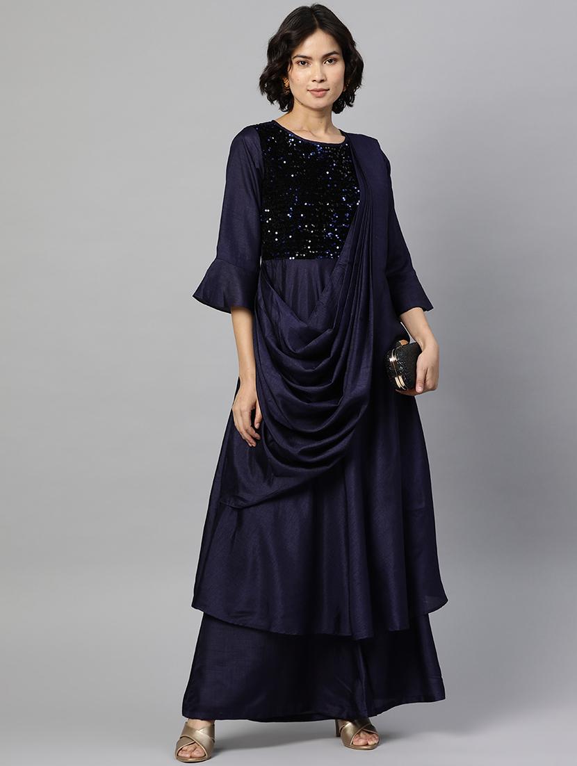 sequined yoke cowl style fusion set - 18441669 - Zoom Image - 3