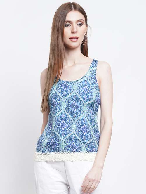 women's tank top round neck top - 18444275 - Very Small Image - 1