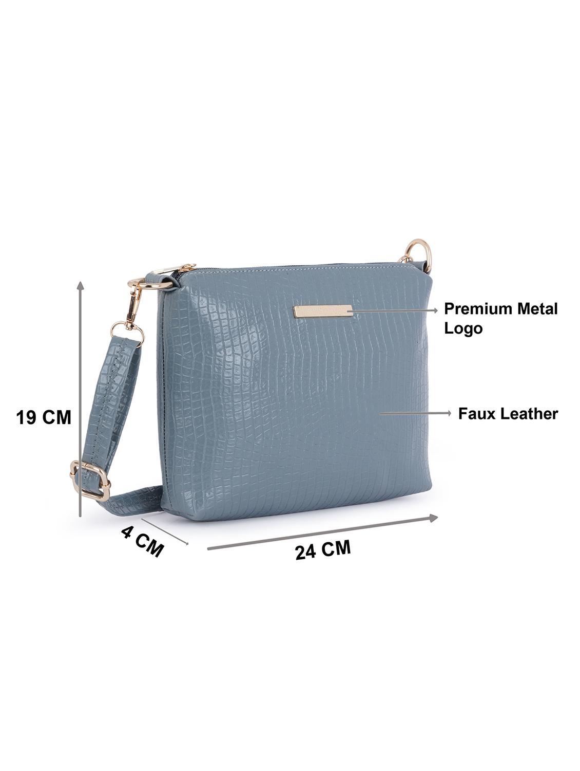 purist blue textured regular sling bag - 18452672 - Standard Image - 3