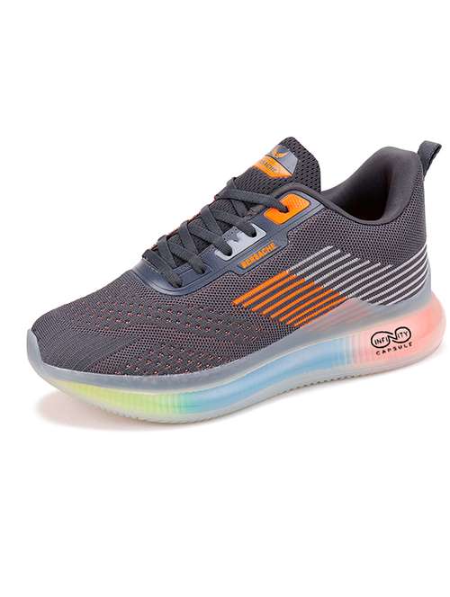 men grey lace up sport shoe - 18461690 - Very Small Image - 1