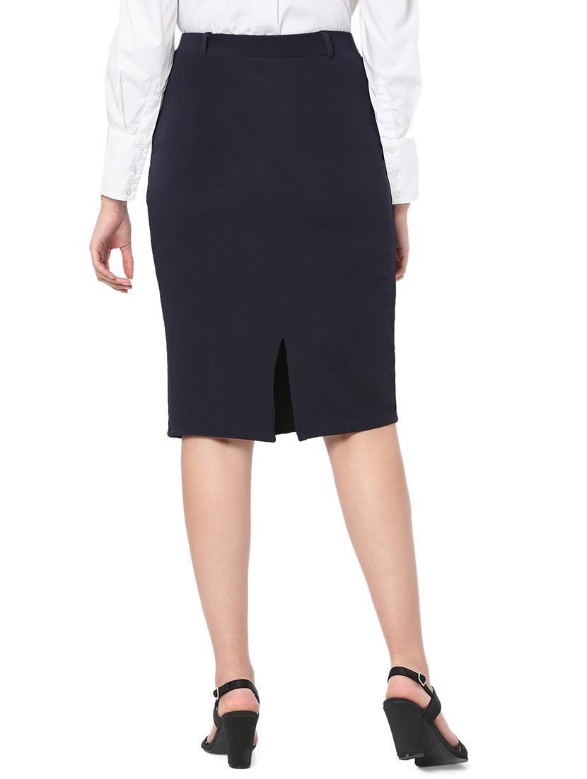 high rise solid pencil skirt - 18463153 - Standard Image - 2