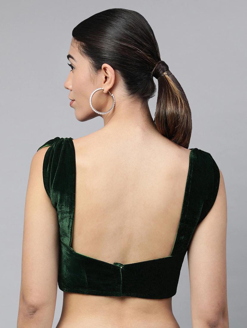 bottle green regular blouse - 18469184 - Zoom Image - 2