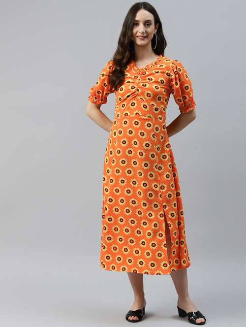 women's  block print dress - 18472986 - Very Small Image - 1