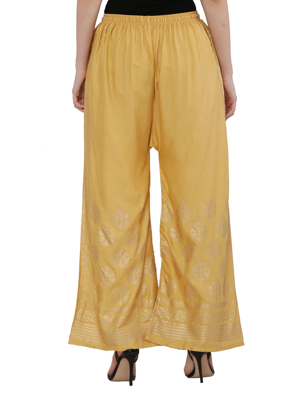 pack of 2 gold print flared palazzo - 18475152 - Standard Image - 3