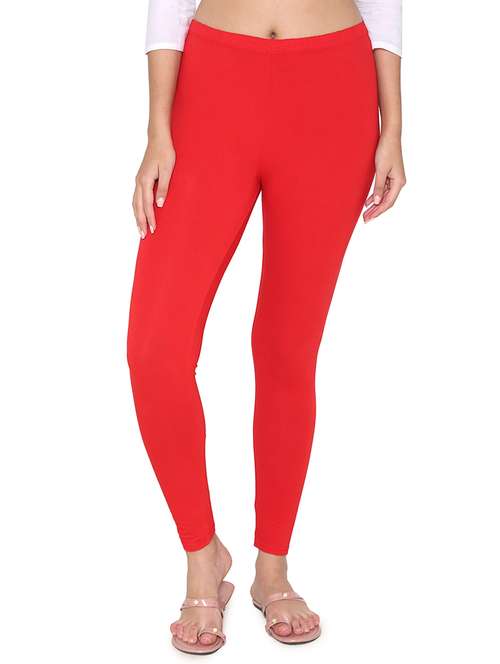 mid rise solid ankle length legging - 18480067 - Very Small Image - 1