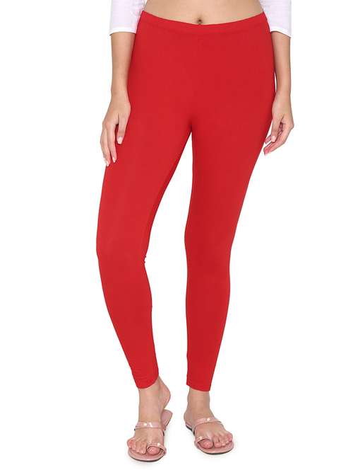 mid rise solid ankle length legging - 18480090 - Very Small Image - 1