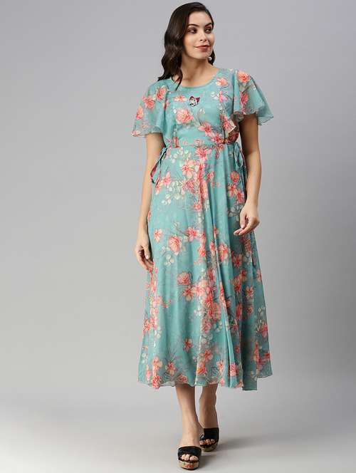 women's ruffle floral dress - 18480199 - Very Small Image - 1