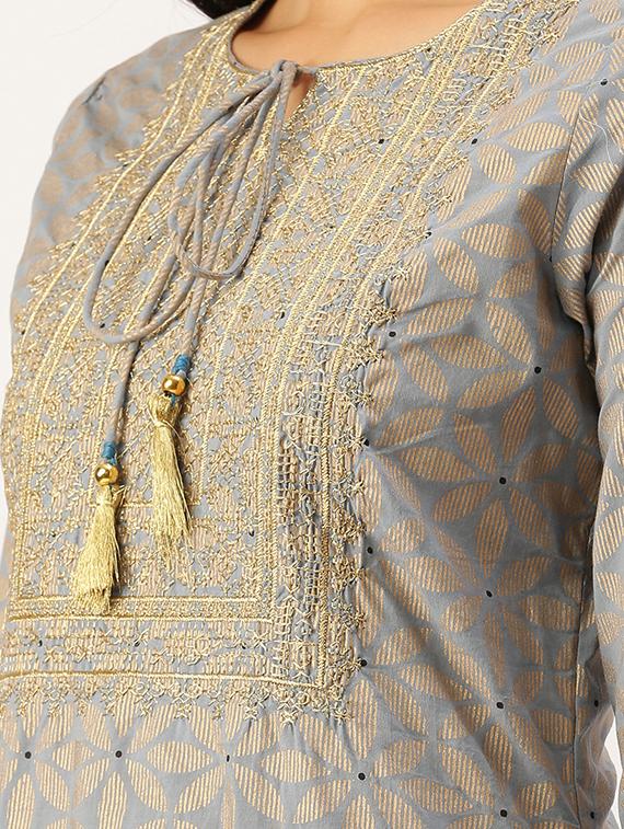 women's straight kurta - 18480723 - Standard Image - 3