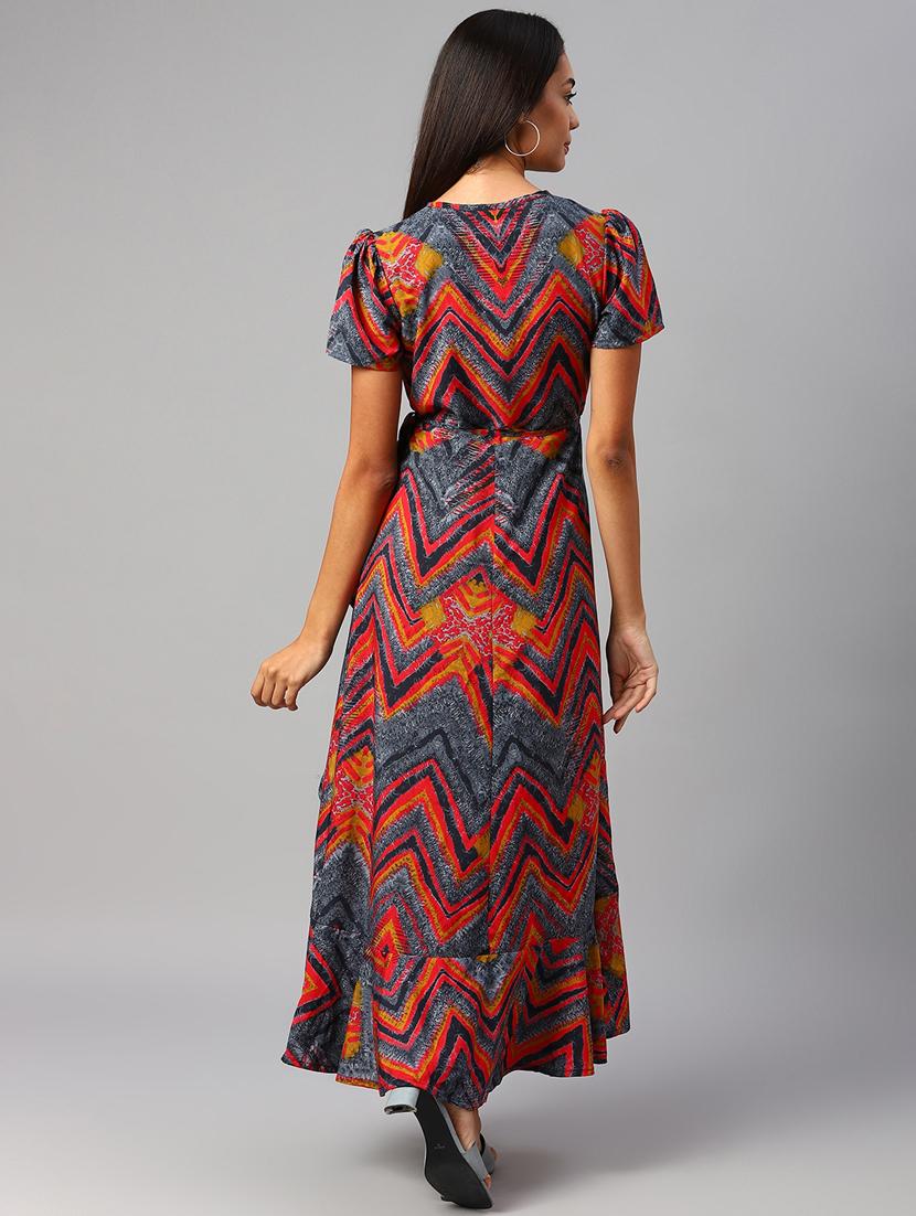 women's wrap printed dress - 18499032 - Zoom Image - 3