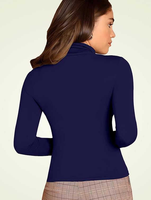 women's straight high neck top - 18507748 - Standard Image - 2