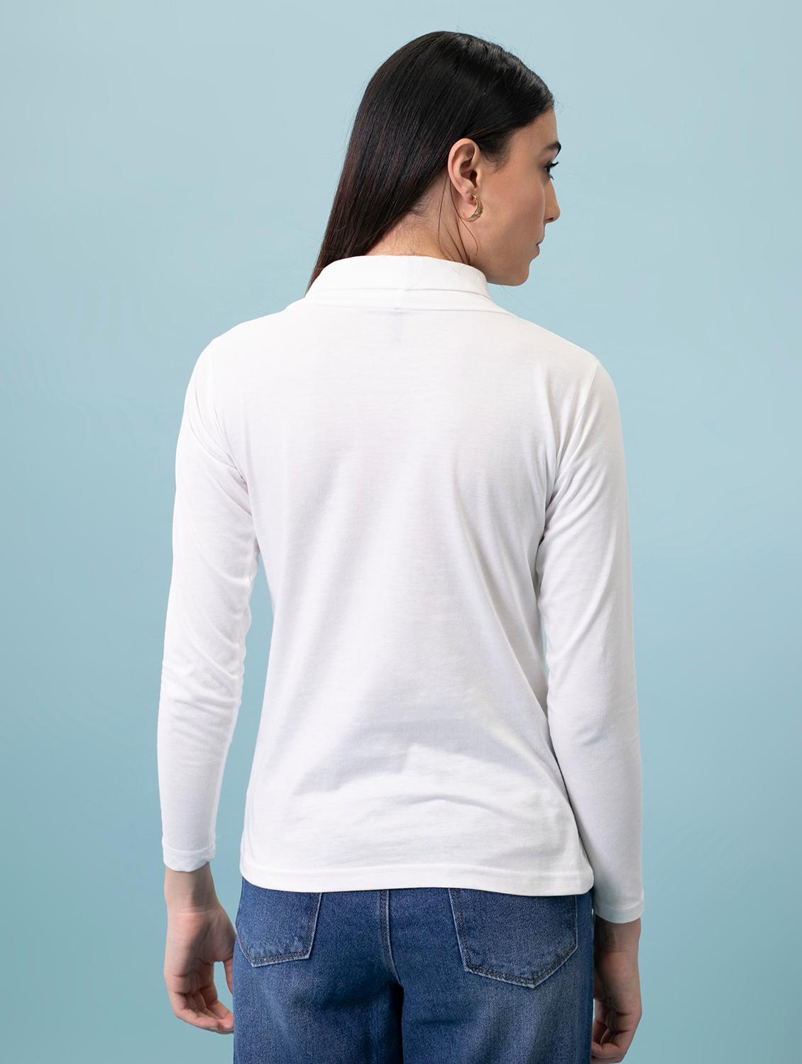 women's straight turtle neck top - 18507751 - Standard Image - 2