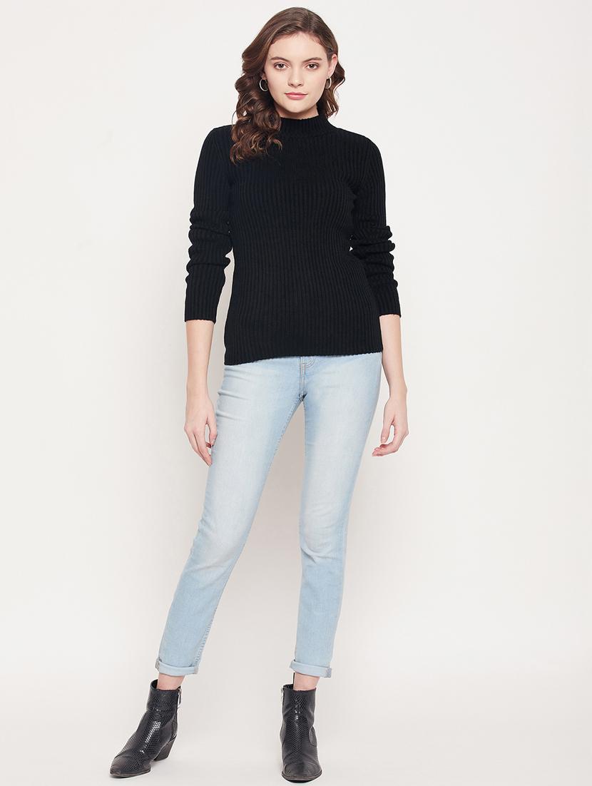 long sleeved solid regular pullover - 18512199 - Standard Image - 4