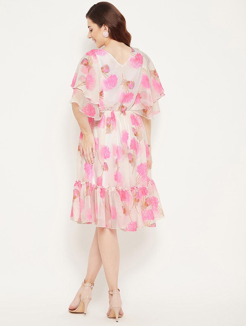 women's fit & flare floral tiered dress - 18512731 - Standard Image - 2