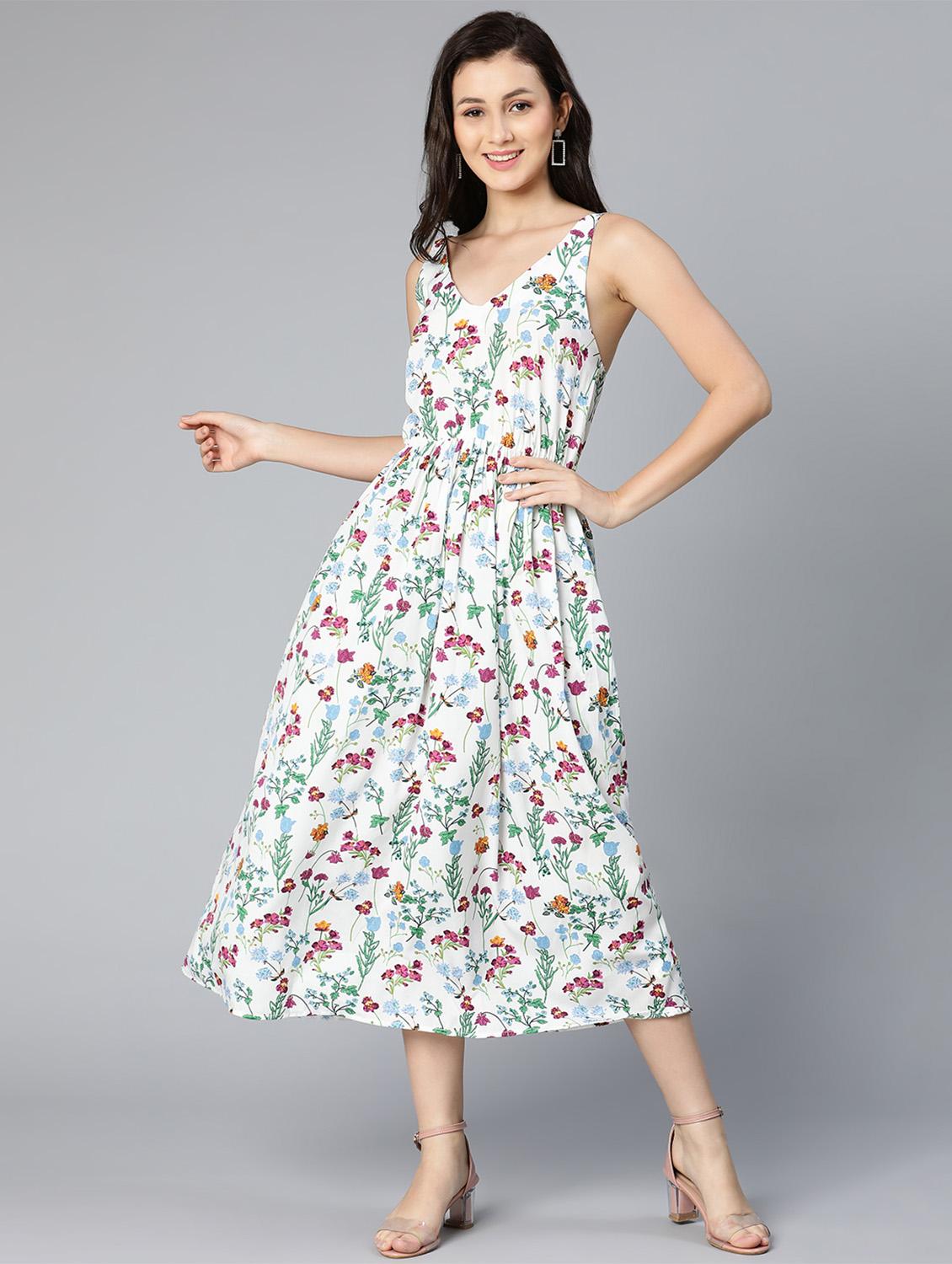 women's fit & flare floral dress - 18523624 - Zoom Image - 2