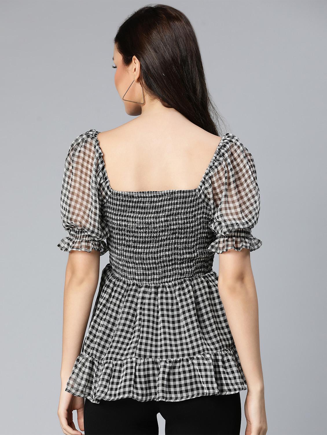 women's tiered sweetheart neck top - 18524591 - Standard Image - 2