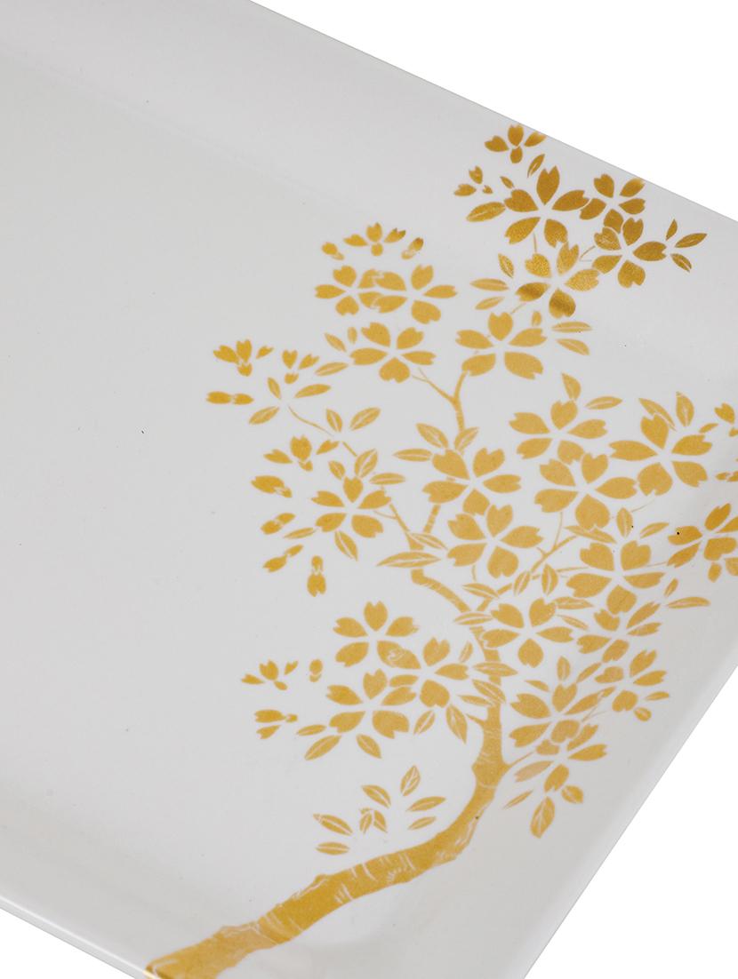 cdi set of 3 white & yellow printed melamine tray set - 18538327 - Zoom Image - 5