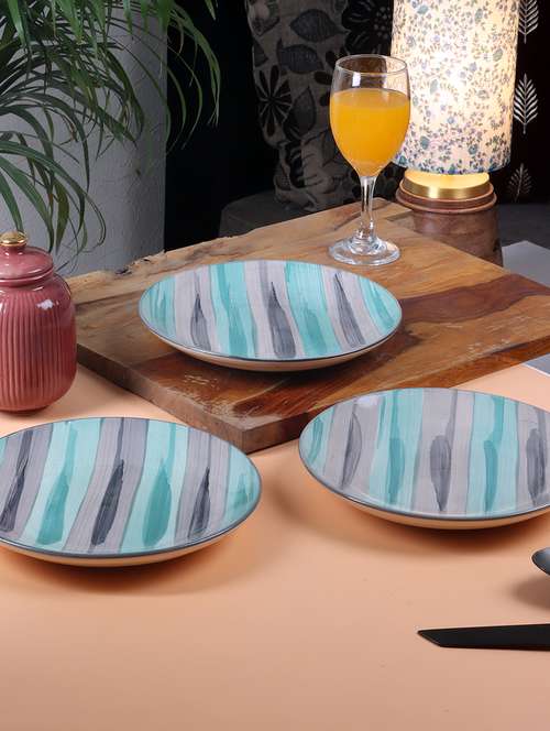 cdi green grey 4 pcs ceramic quarter plates - 18538441 - Very Small Image - 1