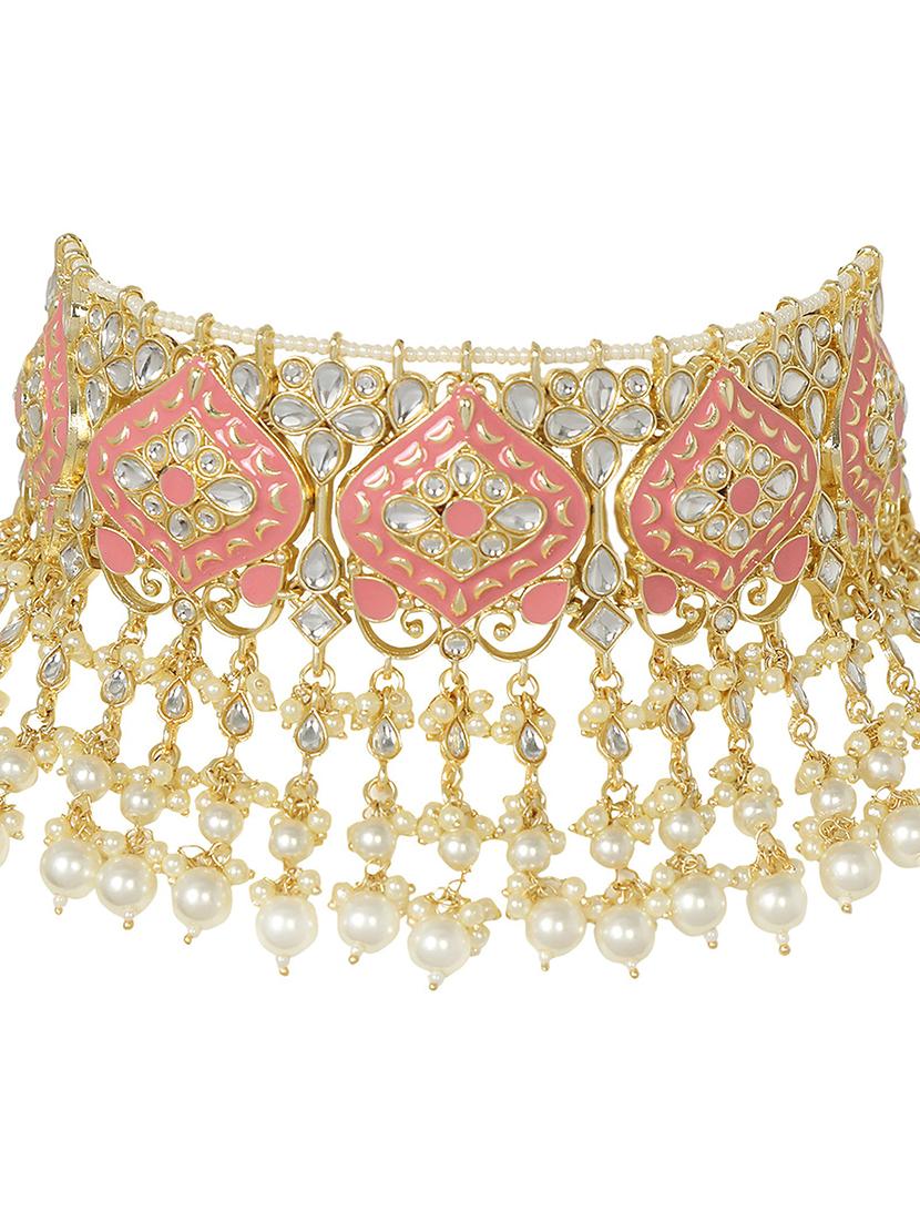 gold plated necklace set - 18566775 - Zoom Image - 3