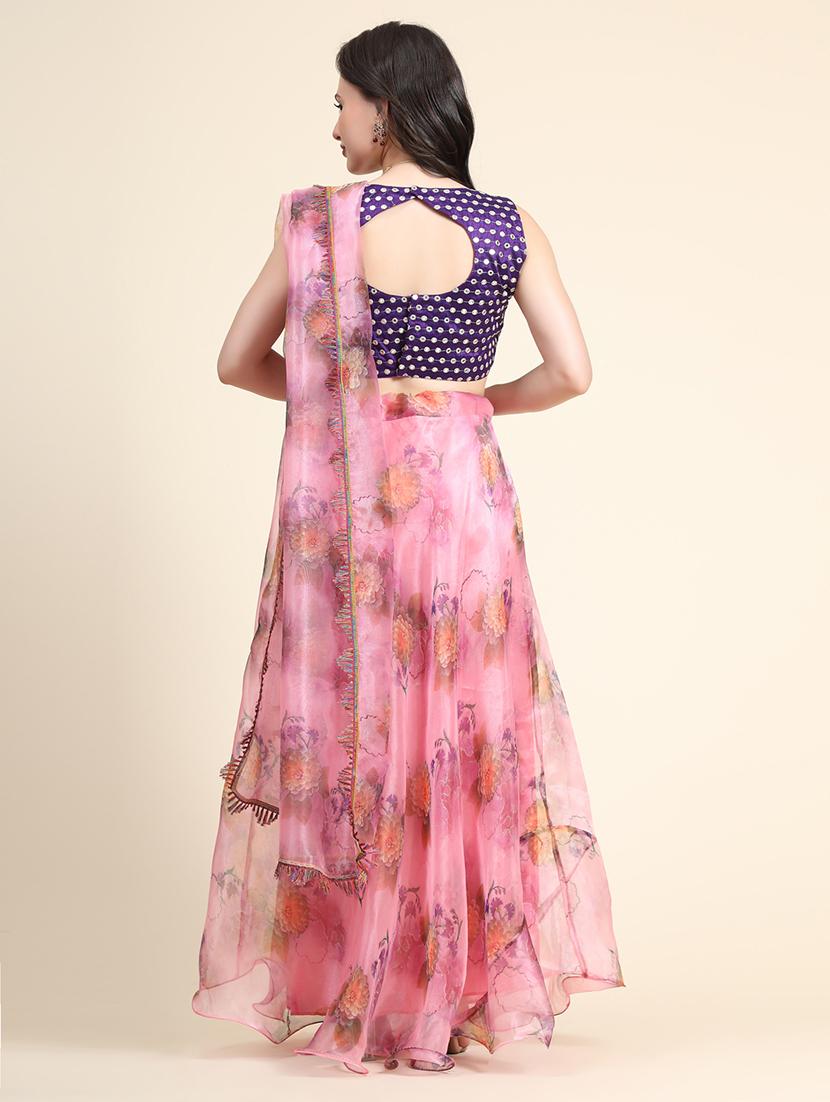 floral printed lehenga choli with dupatta - 18570722 - Zoom Image - 5