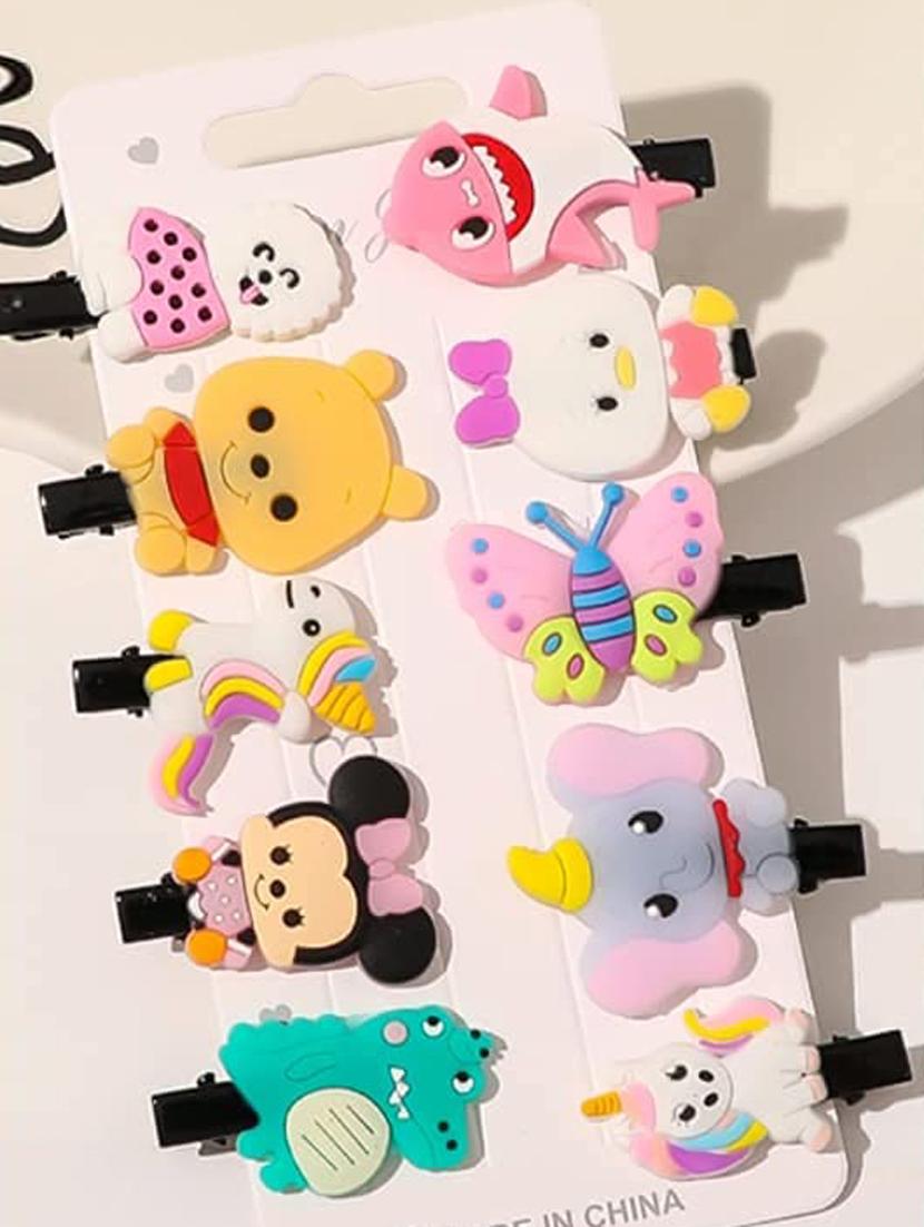 multi colored cotton blend hair pin/clips - 18575450 - Standard Image - 3