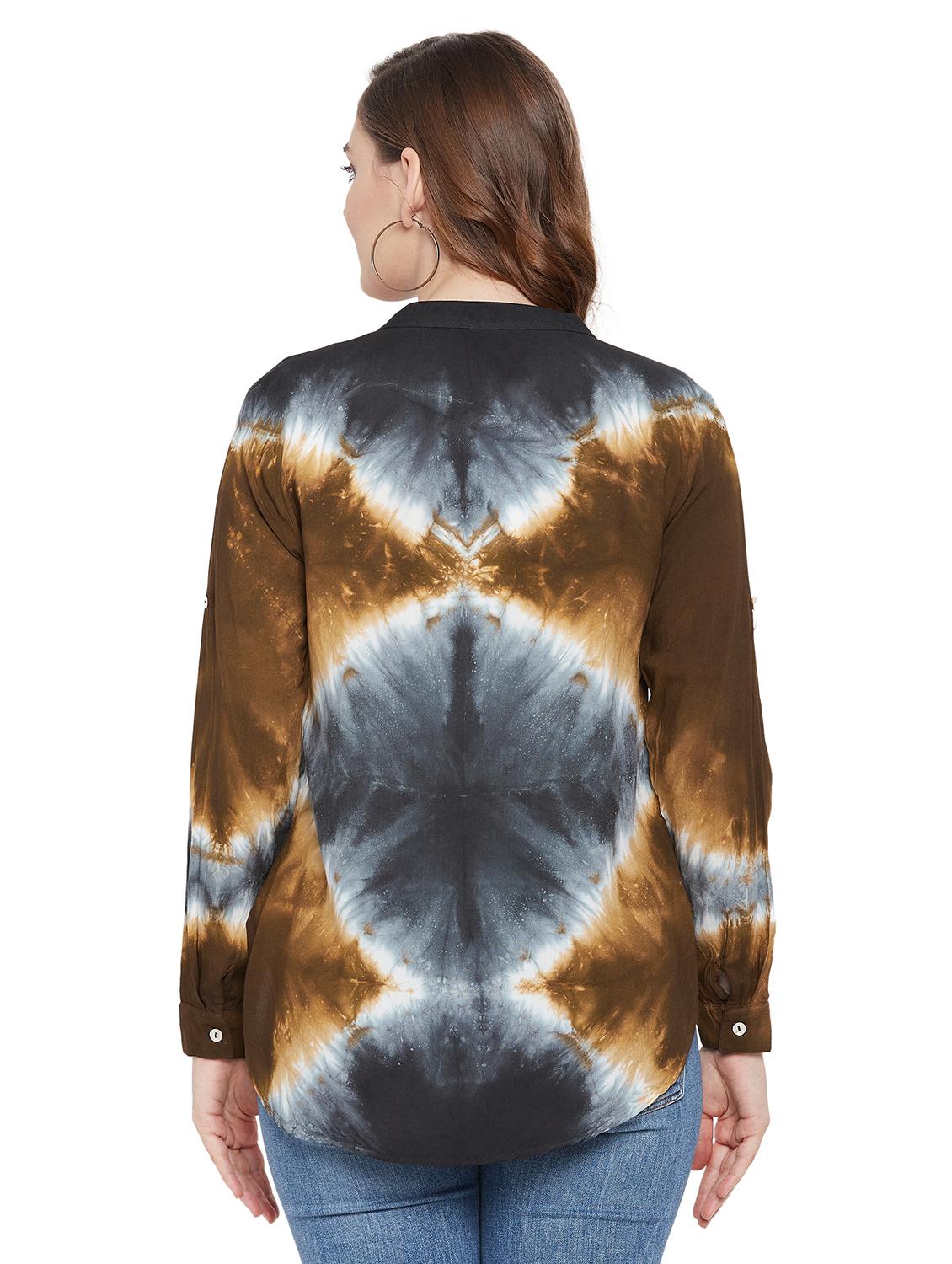 black rayon regular shirt - 18579222 - Standard Image - 3