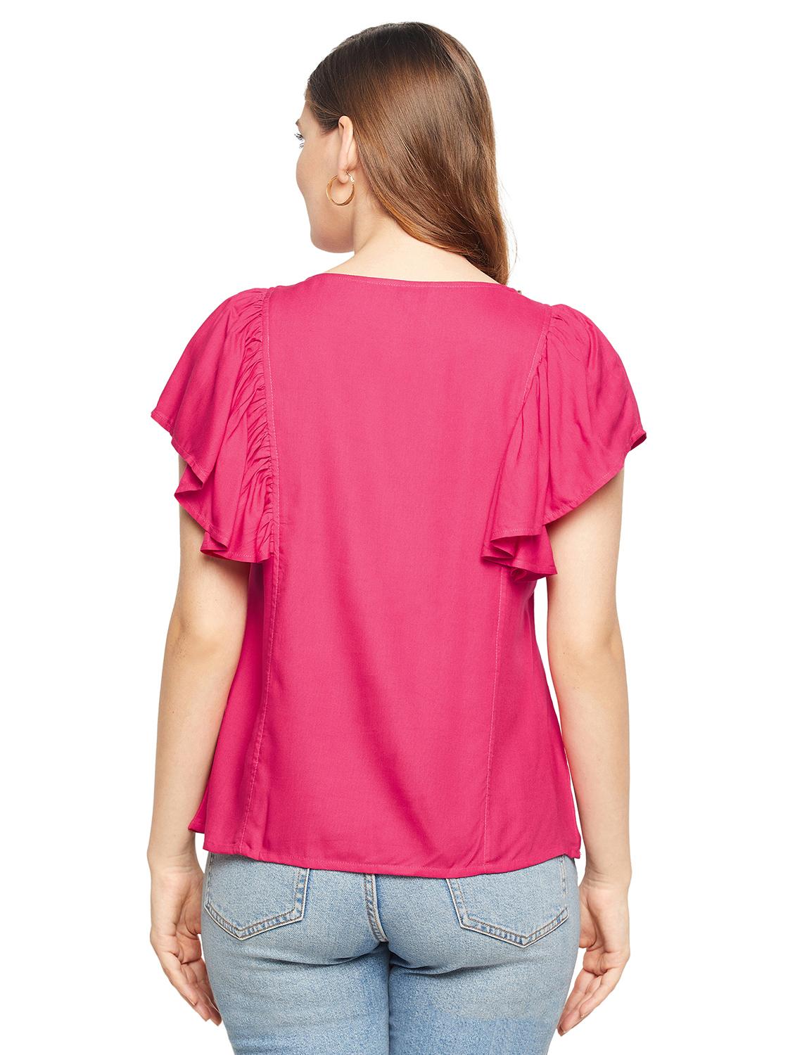 women's straight round neck top - 18601303 - Zoom Image - 2