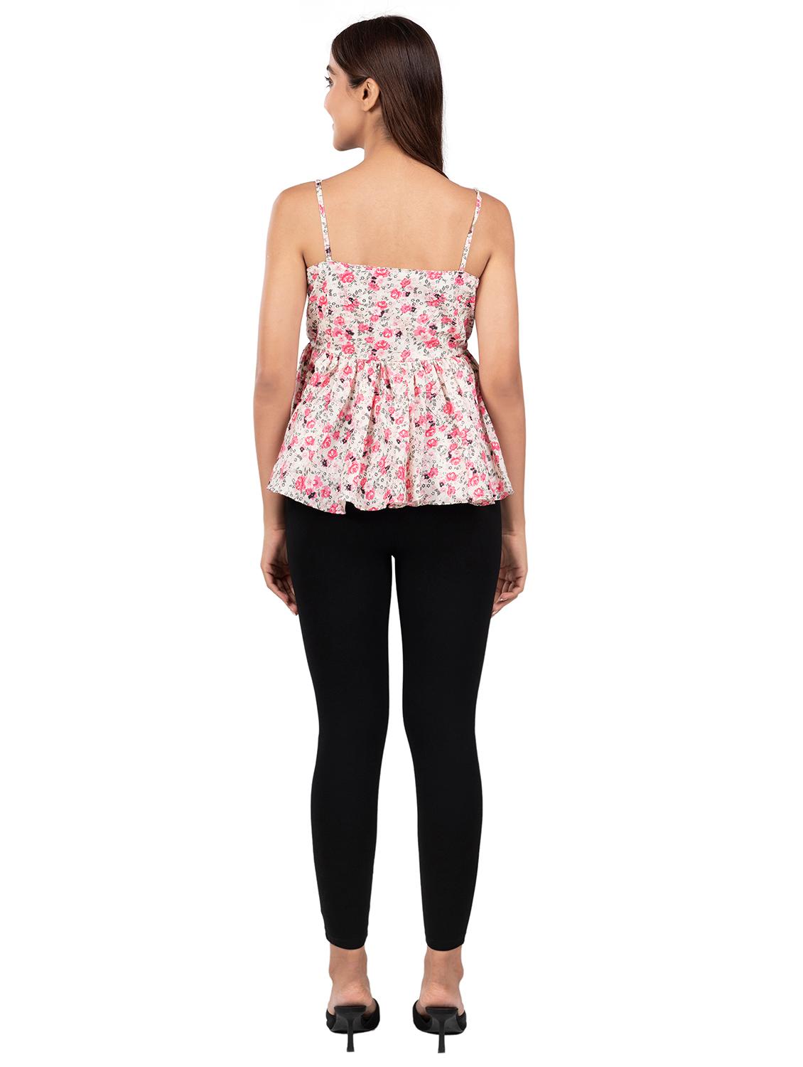 women's peplum shoulder strap top - 18607426 - Standard Image - 2
