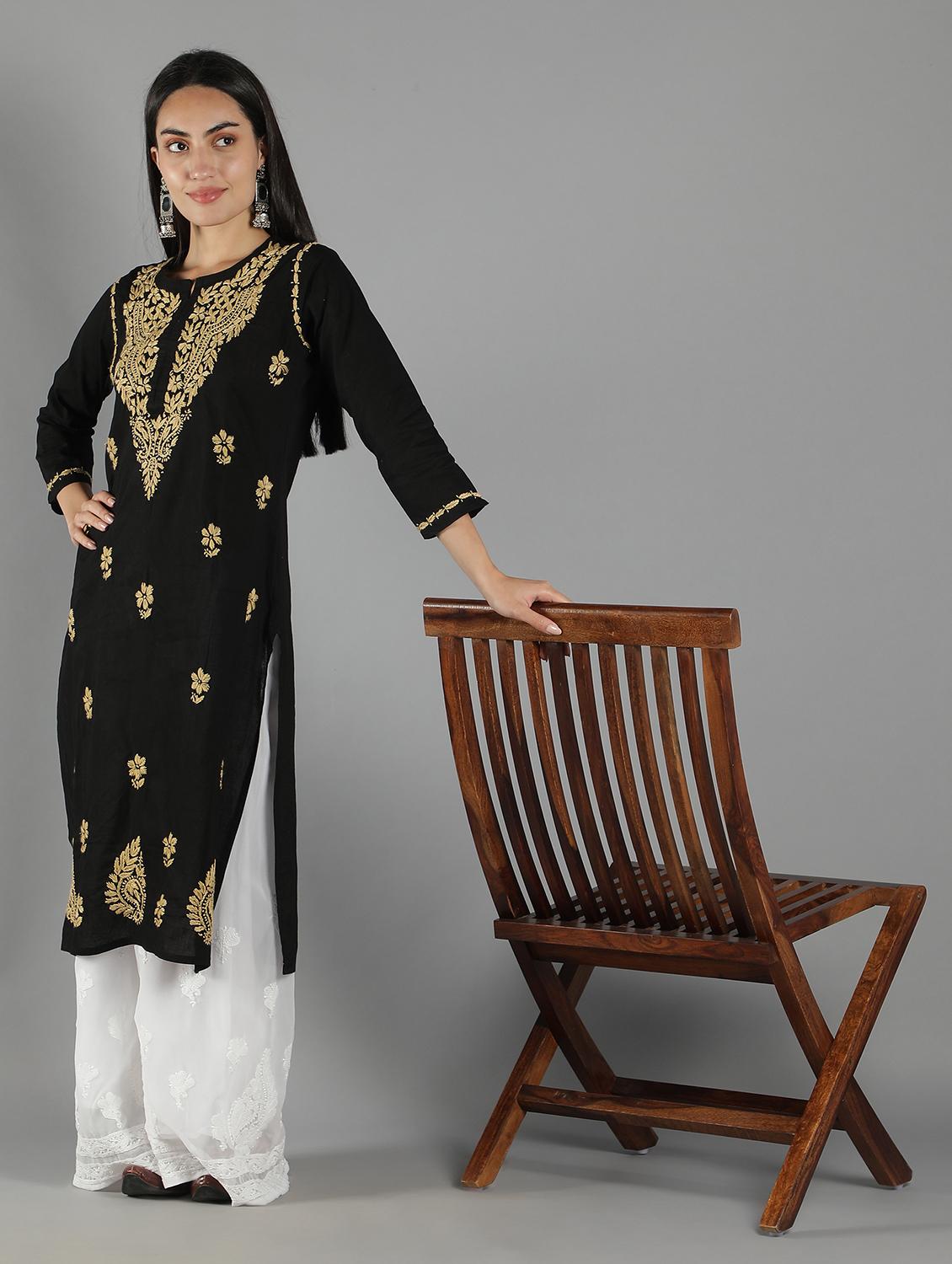 women's straight kurta - 18616435 - Standard Image - 3