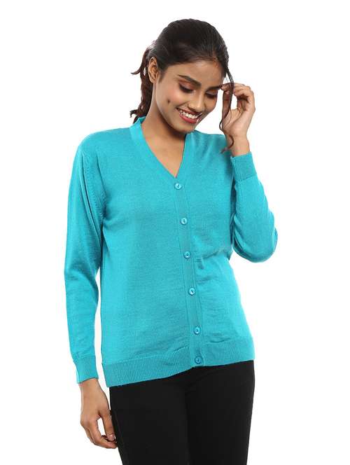 v-neck solid cardigan  - 18616754 - Very Small Image - 1