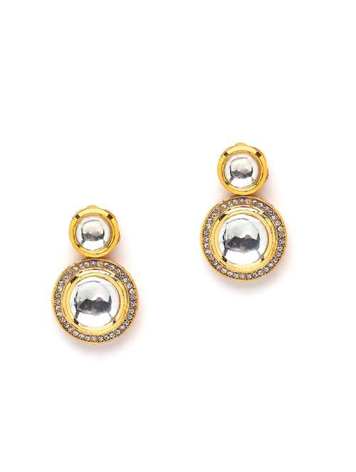 gold plated drop earring - 18632958 - Very Small Image - 1