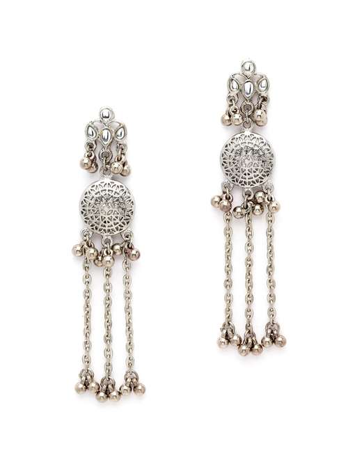 silver metal earring - 18633219 - Very Small Image - 1