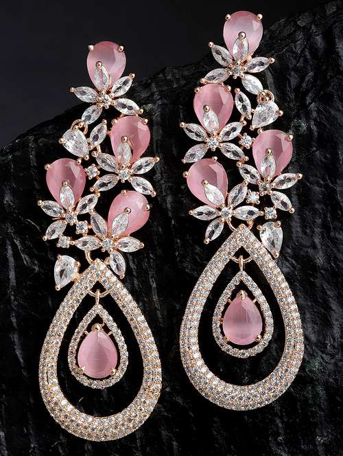 pink metal earring - 18633282 - Very Small Image - 1
