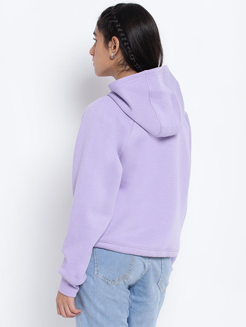 chest print hood neck sweatshirt - 18633583 - Zoom Image - 2