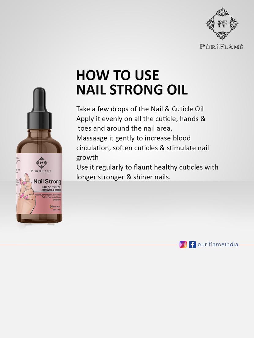 nail strong oil for shiny & stronger nails growth and cuticle care - 18635149 - Zoom Image - 3