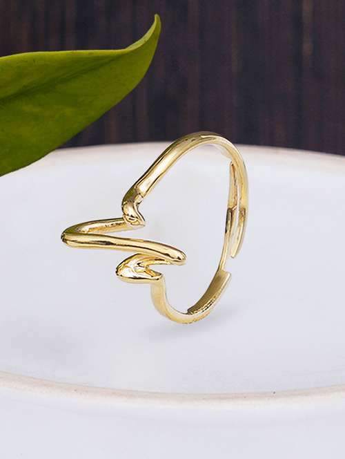 gold metal finger  ring - 18636173 - Very Small Image - 1